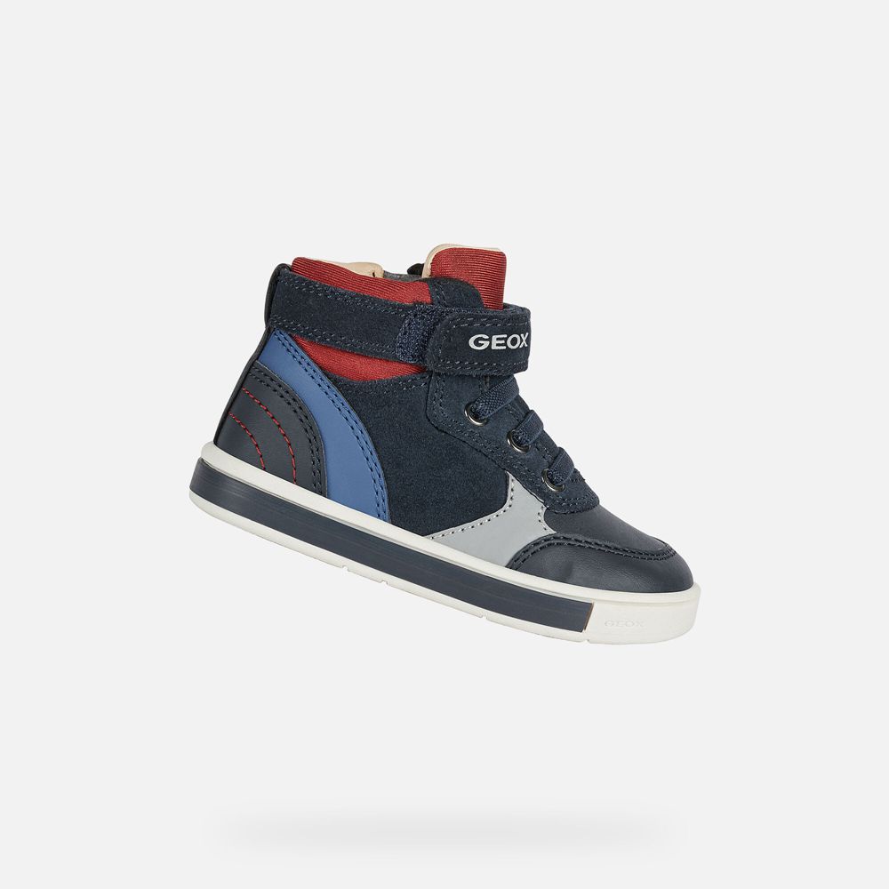 Geox Sneakers Navy/Red Trottola Boy - Geox Baby Shoes - RSDPQG460